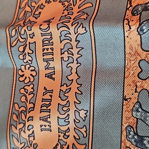 Hermes fabric square/scarf Early America with box - Picture 2 of 9